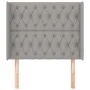 Headboard with light gray fabric ears 103x16x118/128 cm by vidaXL, Headboards and footboards - Ref: Foro24-3119906, Price: 73...