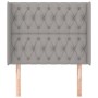 Kopfteil mit hellgrauen Stoffohren 103x16x118/128 cm von vidaXL, Kopf- und Fußteile - Ref: Foro24-3119906, Preis: 73,85 €, Ra...