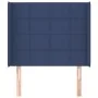 Headboard with blue fabric ears 93x16x118/128 cm by vidaXL, Headboards and footboards - Ref: Foro24-3119568, Price: 66,89 €, ...