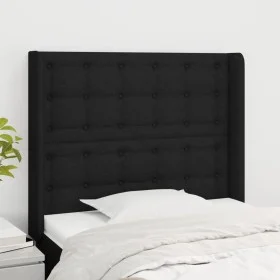 Headboard with black fabric ears 93x16x118/128 cm by vidaXL, Headboards and footboards - Ref: Foro24-3119998, Price: 80,43 €,...