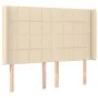 Cabecero con orejas de tela color crema 147x16x118/128 cm de vidaXL, Cabeceros y pies de cama - Ref: Foro24-3119583, Precio: ...
