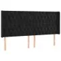 Cabecero con orejas de terciopelo negro 183x16x118/128 cm de vidaXL, Cabeceros y pies de cama - Ref: Foro24-3119978, Precio: ...