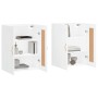 Armarios de pared 2 uds madera de ingeniería blanco