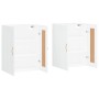 Armarios de pared 2 uds madera de ingeniería blanco