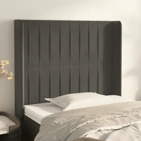 Headboard with dark gray velvet ears 83x16x118/128 cm by vidaXL, Headboards and footboards - Ref: Foro24-3119849, Price: 69,4...