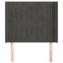Kopfteil mit dunkelgrauen Samtohren 83x16x118/128 cm von vidaXL, Kopf- und Fußteile - Ref: Foro24-3119849, Preis: 72,35 €, Ra...