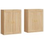 Armarios de pared 2 uds madera de ingeniería roble Sonoma