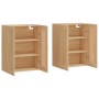 Armarios de pared 2 uds madera de ingeniería roble Sonoma