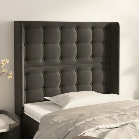 Headboard with dark gray velvet ears 83x16x118/128 cm by vidaXL, Headboards and footboards - Ref: Foro24-3120045, Price: 78,3...