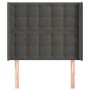 Headboard with dark gray velvet ears 83x16x118/128 cm by vidaXL, Headboards and footboards - Ref: Foro24-3120045, Price: 80,1...