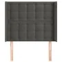 Headboard with dark gray velvet ears 83x16x118/128 cm by vidaXL, Headboards and footboards - Ref: Foro24-3120045, Price: 78,3...
