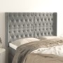 Kopfteil mit hellgrauen Samtohren 163x16x118/128 cm von vidaXL, Kopf- und Fußteile - Ref: Foro24-3119970, Preis: 146,41 €, Ra...