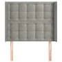 Headboard with light gray velvet ears 93x16x118/128 cm by vidaXL, Headboards and footboards - Ref: Foro24-3120050, Price: 70,...