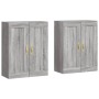 Armarios de pared 2 uds madera de ingeniería gris Sonoma