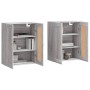 Armarios de pared 2 uds madera de ingeniería gris Sonoma