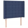 Headboard with blue fabric ears 93x16x118/128 cm by vidaXL, Headboards and footboards - Ref: Foro24-3120002, Price: 74,91 €, ...
