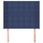 Kopfteil mit blauen Stoffohren 93x16x118/128 cm von vidaXL, Kopf- und Fußteile - Ref: Foro24-3120002, Preis: 77,28 €, Rabatt: %