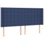 Kopfteil mit blauen Stoffohren 183x16x118/128 cm von vidaXL, Kopf- und Fußteile - Ref: Foro24-3120034, Preis: 134,94 €, Rabat...