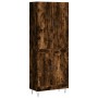 Aparador alto madera contrachapada roble ahumado 69,5x34x180 cm