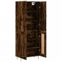Aparador alto madera contrachapada roble ahumado 69,5x34x180 cm