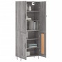 Aparador alto madera contrachapada gris sonoma 69,5x34x180 cm