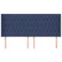 Headboard with blue fabric ears 203x16x118/128 cm by vidaXL, Headboards and footboards - Ref: Foro24-3119944, Price: 149,88 €...