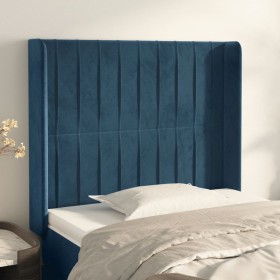 Kopfteil mit dunkelblauen Samtohren 103x16x118/128 cm von vidaXL, Kopf- und Fußteile - Ref: Foro24-3119864, Preis: 77,72 €, R...