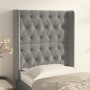 Kopfteil mit hellgrauen Samtohren 83x16x118/128 cm von vidaXL, Kopf- und Fußteile - Ref: Foro24-3119946, Preis: 83,03 €, Raba...
