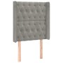 Kopfteil mit hellgrauen Samtohren 83x16x118/128 cm von vidaXL, Kopf- und Fußteile - Ref: Foro24-3119946, Preis: 83,03 €, Raba...
