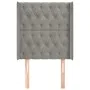 Cabecero con orejas de terciopelo gris claro 83x16x118/128 cm de vidaXL, Cabeceros y pies de cama - Ref: Foro24-3119946, Prec...