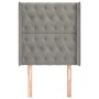 Kopfteil mit hellgrauen Samtohren 83x16x118/128 cm von vidaXL, Kopf- und Fußteile - Ref: Foro24-3119946, Preis: 83,03 €, Raba...