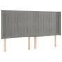 Kopfteil mit hellgrauen Samtohren 203x16x118/128 cm von vidaXL, Kopf- und Fußteile - Ref: Foro24-3119884, Preis: 136,25 €, Ra...