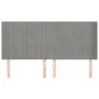 Cabecero con orejas de terciopelo gris claro 203x16x118/128 cm de vidaXL, Cabeceros y pies de cama - Ref: Foro24-3119884, Pre...
