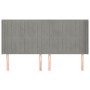 Kopfteil mit hellgrauen Samtohren 203x16x118/128 cm von vidaXL, Kopf- und Fußteile - Ref: Foro24-3119884, Preis: 144,28 €, Ra...