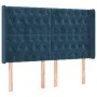 Headboard with dark blue velvet ears 147x16x118/128 cm by vidaXL, Headboards and footboards - Ref: Foro24-3119968, Price: 136...