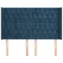 Headboard with dark blue velvet ears 147x16x118/128 cm by vidaXL, Headboards and footboards - Ref: Foro24-3119968, Price: 136...