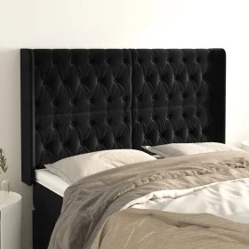 Kopfteil mit Ohren aus schwarzem Samt, 163 x 16 x 118/128 cm von vidaXL, Kopf- und Fußteile - Ref: Foro24-3119972, Preis: 166...