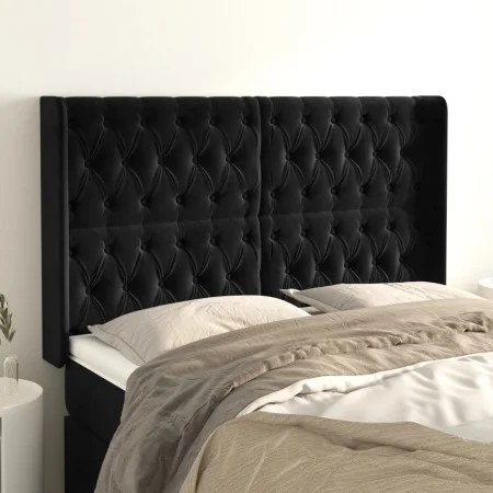 Headboard with black velvet ears 163x16x118/128 cm by vidaXL, Headboards and footboards - Ref: Foro24-3119972, Price: 166,05 ...