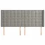Kopfteil mit hellgrauen Samtohren 203x16x118/128 cm von vidaXL, Kopf- und Fußteile - Ref: Foro24-3120080, Preis: 141,36 €, Ra...
