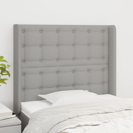 Kopfteil mit hellgrauen Stoffohren 93x16x118/128 cm von vidaXL, Kopf- und Fußteile - Ref: Foro24-3119996, Preis: 72,75 €, Rab...
