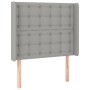 Kopfteil mit hellgrauen Stoffohren 93x16x118/128 cm von vidaXL, Kopf- und Fußteile - Ref: Foro24-3119996, Preis: 72,75 €, Rab...