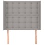 Kopfteil mit hellgrauen Stoffohren 93x16x118/128 cm von vidaXL, Kopf- und Fußteile - Ref: Foro24-3119996, Preis: 72,75 €, Rab...