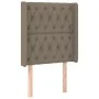 Headboard with ears in taupe gray fabric 83x16x118/128 cm by vidaXL, Headboards and footboards - Ref: Foro24-3119894, Price: ...