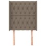 Headboard with ears in taupe gray fabric 83x16x118/128 cm by vidaXL, Headboards and footboards - Ref: Foro24-3119894, Price: ...