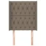 Headboard with ears in taupe gray fabric 83x16x118/128 cm by vidaXL, Headboards and footboards - Ref: Foro24-3119894, Price: ...