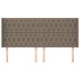 Headboard with ears in taupe gray fabric 183x16x118/128 cm by vidaXL, Headboards and footboards - Ref: Foro24-3119934, Price:...