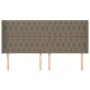 Headboard with ears in taupe gray fabric 183x16x118/128 cm by vidaXL, Headboards and footboards - Ref: Foro24-3119934, Price:...