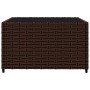 Set muebles de jardín 3 piezas y cojines ratán sintético marrón