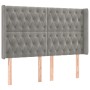 Kopfteil mit hellgrauen Samtohren 147x16x118/128 cm von vidaXL, Kopf- und Fußteile - Ref: Foro24-3119964, Preis: 131,90 €, Ra...