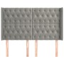 Kopfteil mit hellgrauen Samtohren 147x16x118/128 cm von vidaXL, Kopf- und Fußteile - Ref: Foro24-3119964, Preis: 131,90 €, Ra...